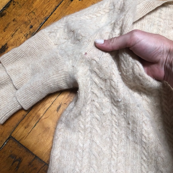 Vertical Design 2-Ply 100% Cashmere short sleeved sweater, size M - Picture 8 of 8